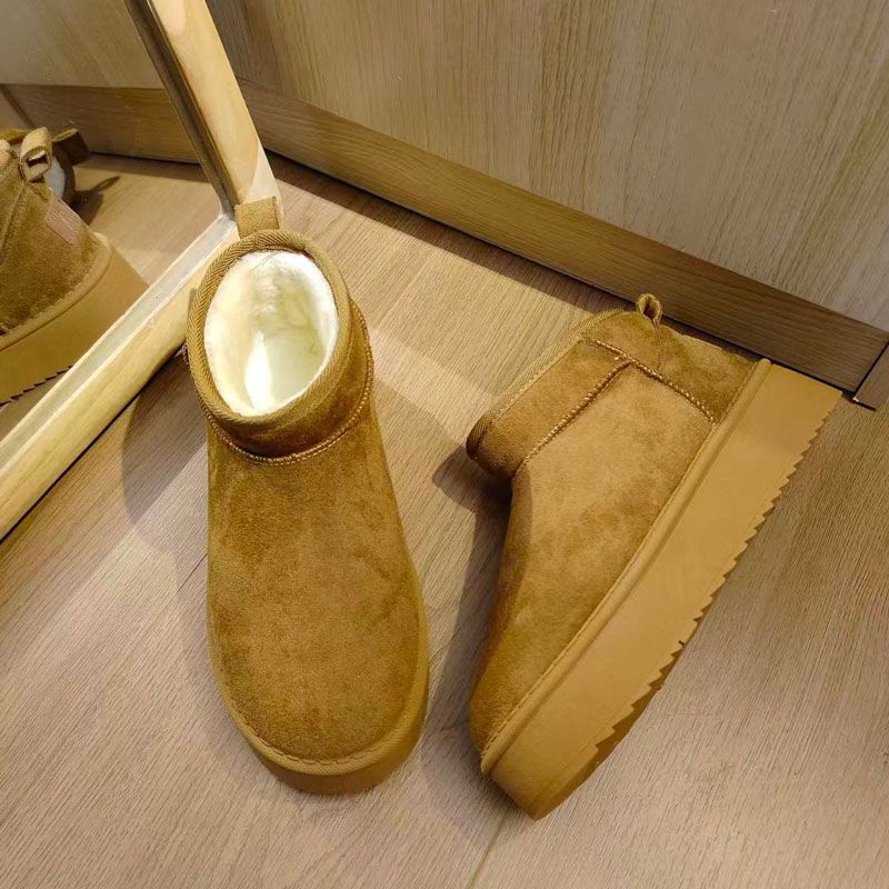 羊皮毛一体厚底雪地靴女冬季