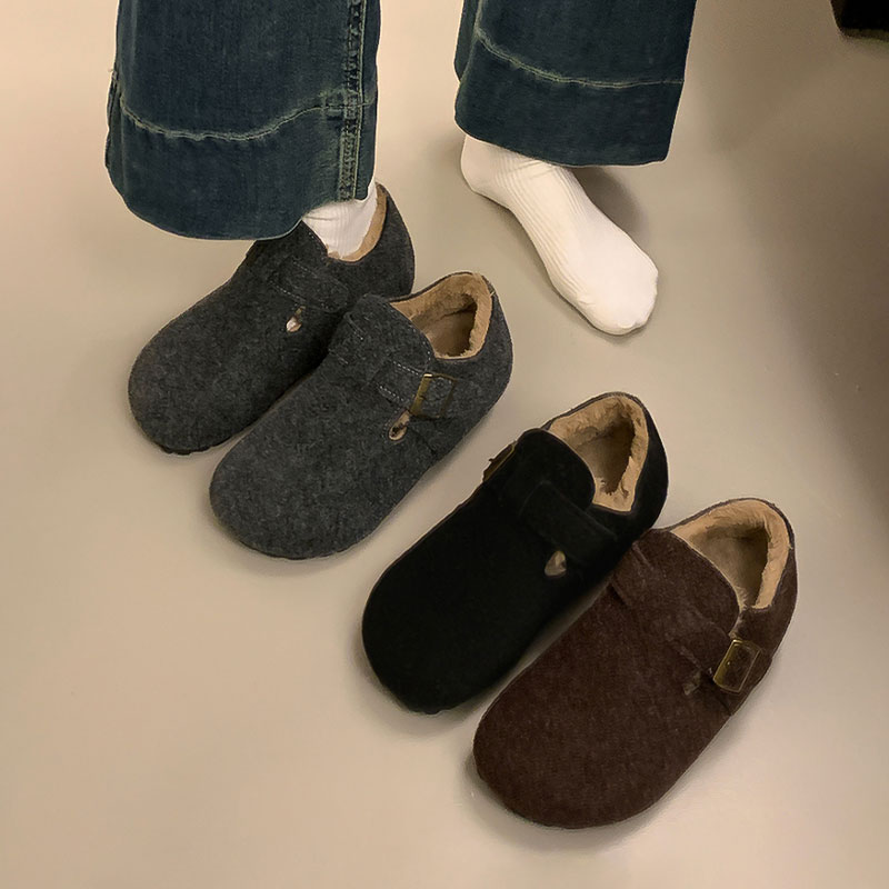 羊皮毛一体加绒雪地靴女厚底