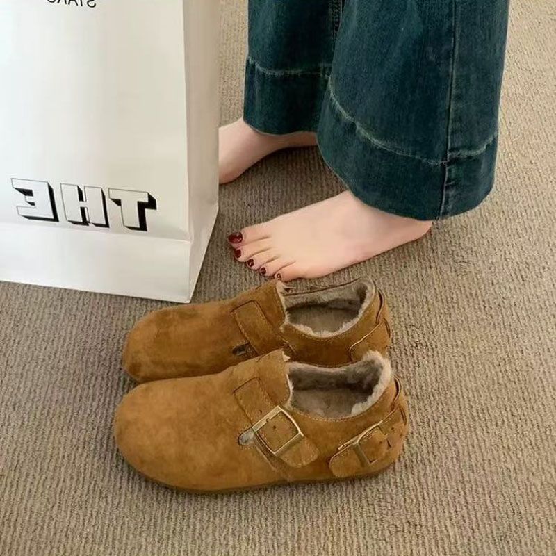 软底加厚豆豆鞋保暖羊毛雪地靴