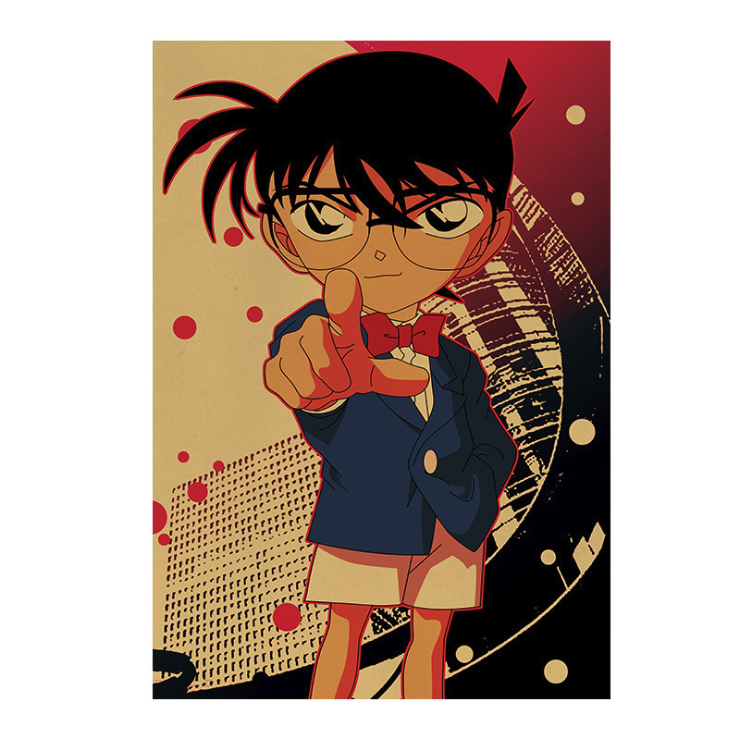 柯南   真相只有一个!经典动漫海报牛皮纸装饰画贴宿舍咖啡馆