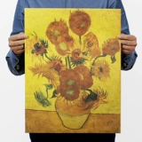 Van Gogh Monet Picasso 88 масляная живопись ядро ​​ретро -ковфида бумажная бумага Декоративная живопись гостиная батон