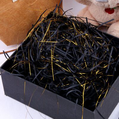 糖盒闪光金线拉菲草碎纸丝填充物