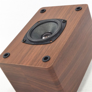 3.5寸全频空箱体导向孔13mm厚度棕色布网9mm厚度木纹箱体大厂货