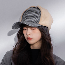 Головной убор 2021冬天女士雷锋帽格子帽子