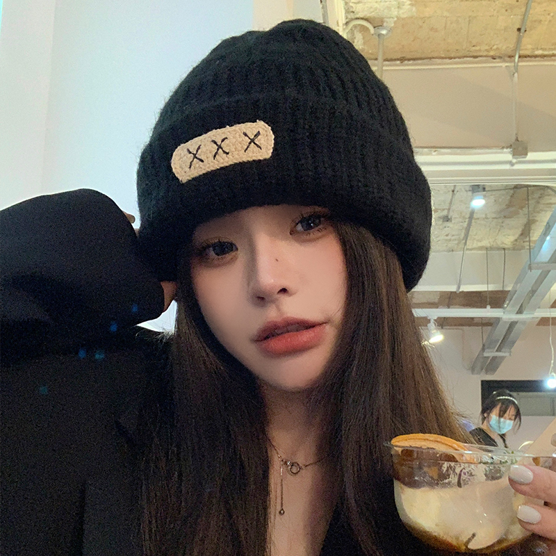 卡兰薇大头围百搭秋冬针织帽