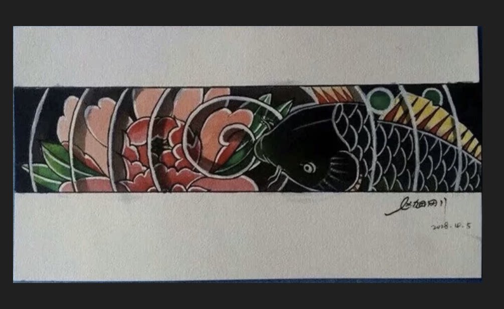 【环臂 臂环纹身手稿90张】纹身手稿素材资料