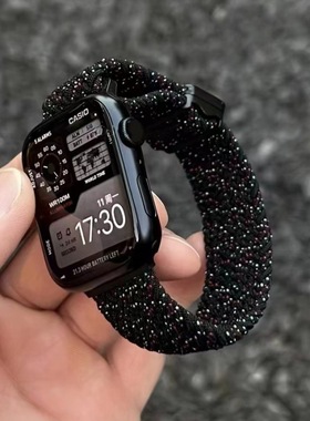 尼龙编织磁吸表带适用于苹果手表AppleWatch106iwatch789男女款SE