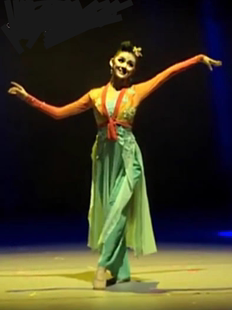 天涯共此时舞蹈服定做古典舞头饰飞天舞服饰女装 艺考