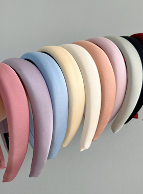 韩国新款网红ins高级感海绵发箍女夏天高颅顶简约发卡头箍发饰品