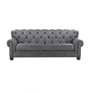 美式轻奢拉扣沙发美克art家具美家查德威克头层牛皮沙发 岁月同款