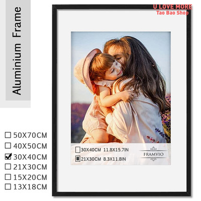 Picture Photo Frame Black Metal Poster Wall Art Display 30x4