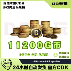 pubgg币绝地求生 11200 G币 充值吃鸡金币激活码CDK箱子套装皮肤