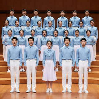 毕业季初高中学生成人爱国合唱朗诵演出服红歌大合唱团演讲比赛服