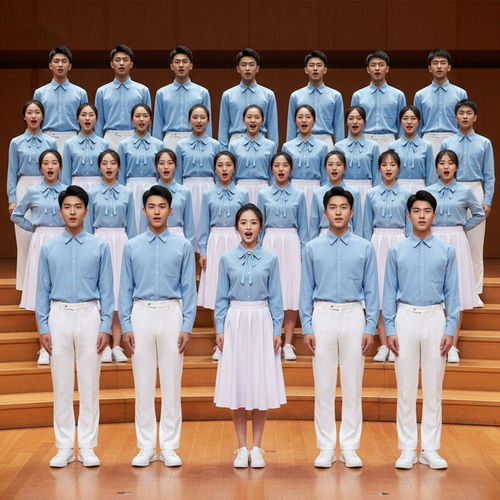 国庆节初高中学生成人爱国合唱朗诵演出服红歌大合唱团演讲比赛服