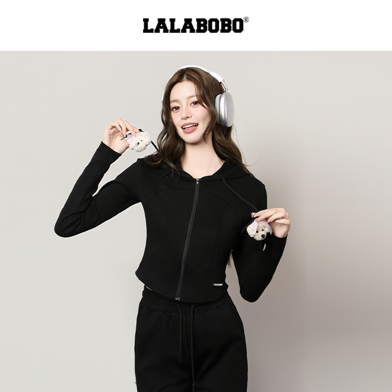 LALABOBO立体小狗修身套装-上装