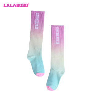 LBDB LALABOBO25春季 潮流简约可爱甜美渐变长筒袜 时尚 WQWD18 新款