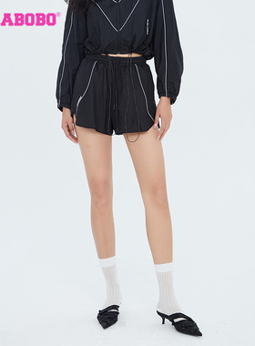 LALABOBO秋季新品潮流百搭时尚款A型梭织三分短裤女|LBCB-WXZD52