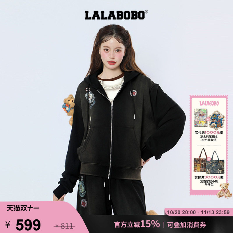 LALABOBO李小冉背包熊玩偶卫衣
