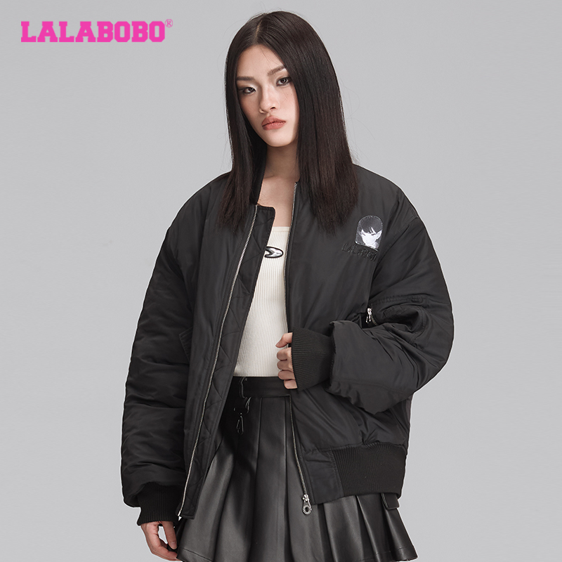 LALABOBO运动飞行员棒球服棉服
