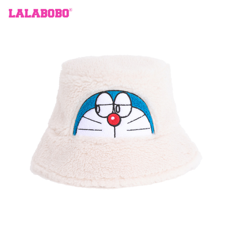 甜美可爱风毛绒渔夫帽女