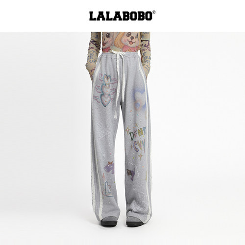 LALABOBO爱心蕾丝针织裤