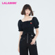 新品 潮流百搭可爱水果泡泡袖 梭织上衣女 LALABOBO春季 LBCB WSWC17