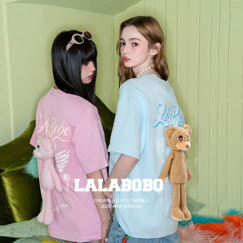 【玩偶熊系列】LALABOBO26年夏新品T恤女原创新款潮短袖小