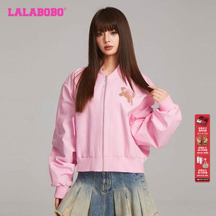 【蒋敦豪同款】LALABOBO25年夏季短外套女原创新款潮牌高街棒球服