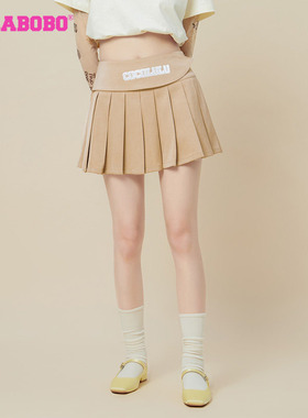 [美拉德]LALABOBO秋季新品款字母百褶梭织短裙半身裙|CBCB-WXZQ20