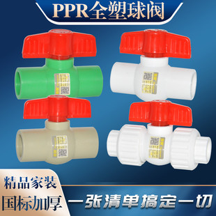 PPR双活接全塑球阀PPR球阀阀门20 4分PPR水管管材管件配件接头