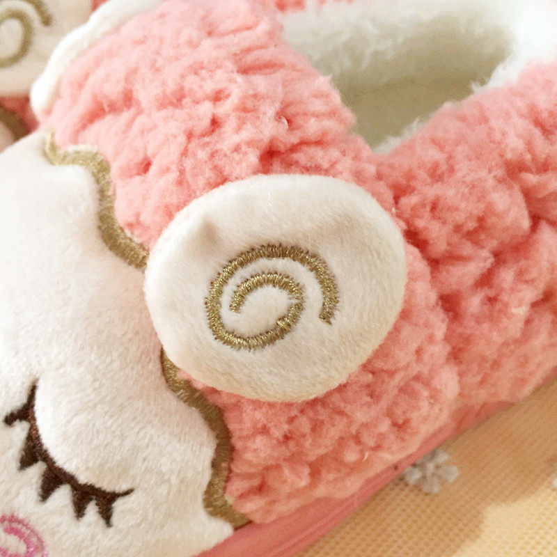 Pantoufles enfants en suède pour hiver - semelle tendon - Ref 1011783 Image 3