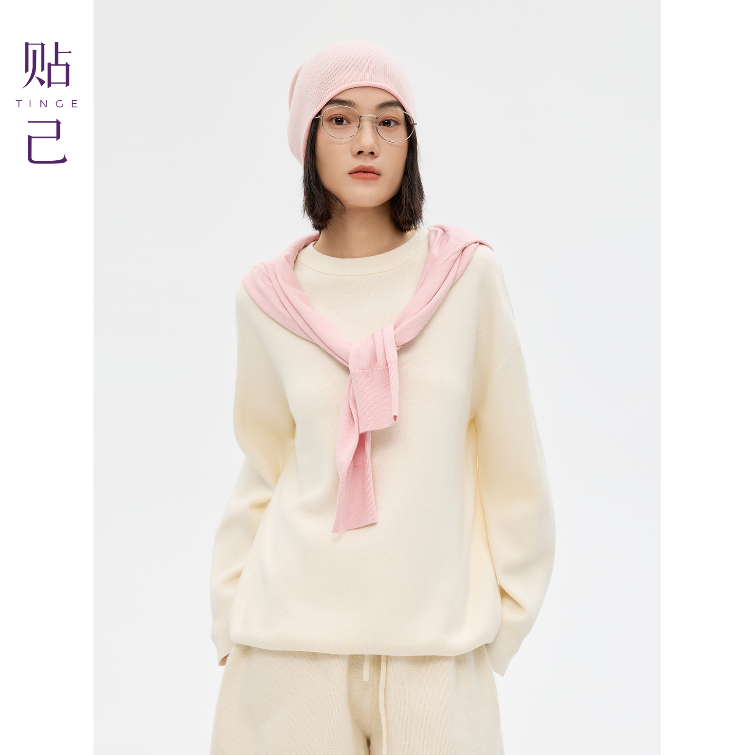 宽松可机洗空气层保暖针织卫衣