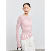 TINGE贴己全领型无缝一体可机洗羊毛衫 内搭扬子纱针织打底衫 上衣