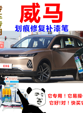 威马EX6新能源补漆笔云雀金汽车划痕修复车辆原厂自喷漆极致白色
