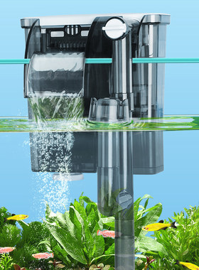 京业鱼缸过滤器壁挂式制氧气一体机外置瀑布净水可调水流循环水泵