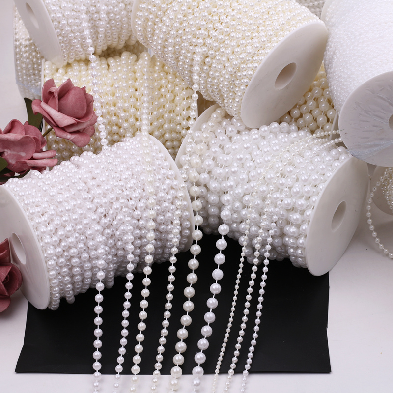 34568mm连线珠仿珍珠链条