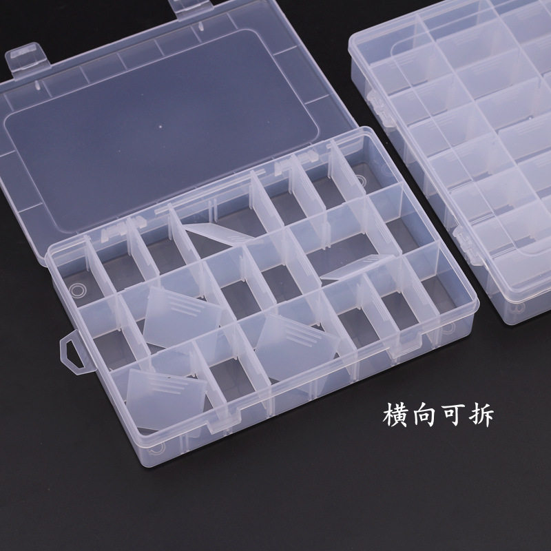 DIY 액세서리 재료 미니 분리형 보관 상자 15 구획 투명 플라스틱 보관 상자 보석 상자 보관 상자