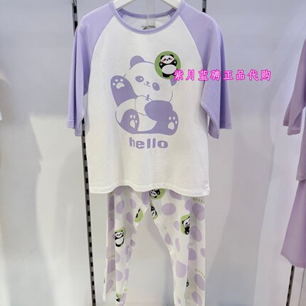 久岁伴专柜正品2026年春新款女宝圆领印花家居服套装JCSG510011W