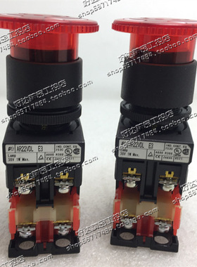 AR22VDL-21E3R【正品】原装日本电机带灯紧急停止开关LED急停