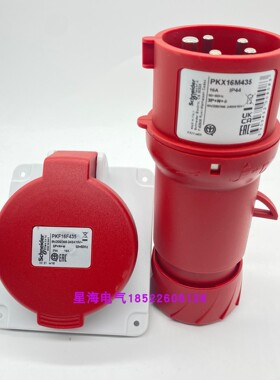 现货施耐德PKX16M435+PKF16F435工业插头3P+N+E, IP44原装正品