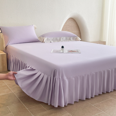 纯棉床裙式床罩三件套2025新款全棉床笠防滑床单套带裙边防尘罩