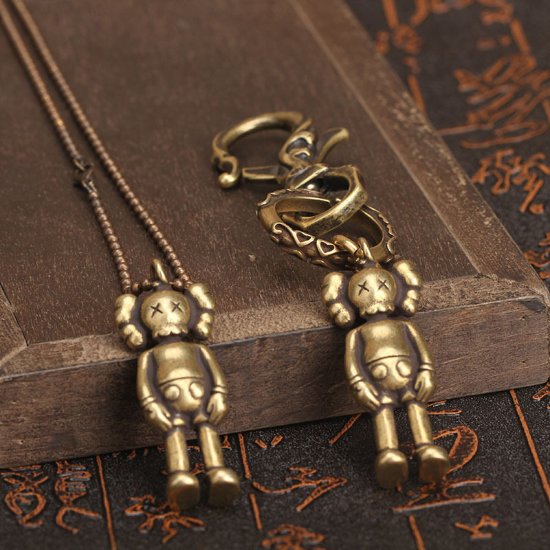 kaws Key buckle Doll Retro Pure copper kaws Necklace Pendant doll kaws Model Key buckle Pendants Metrosexualin the Festive supplies/Gift , Gift ideas , Keychain  category - from Buy2taobao.com to provide professional Taobao agent buy service
