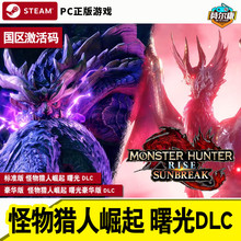 steam 怪物猎人崛起曙光DLC 激活码CDKEY崛起曙光 怪猎曙光 破晓MONSTER HUNTER RISE: SUNBREAK PC游戏正版