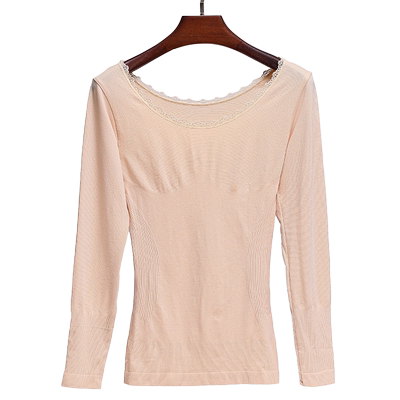 低领长袖美体薄款修身保暖内衣