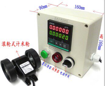 双滚轮电子数显计米器/线速度/记码/计数器/长度测量编码器电子尺