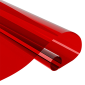 红色彩色遮光玻璃纸透光透明中国红婚庆半包软膜改色变色炫彩贴膜