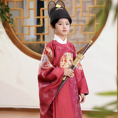 2022新款儿童汉服民族仿妆花明制