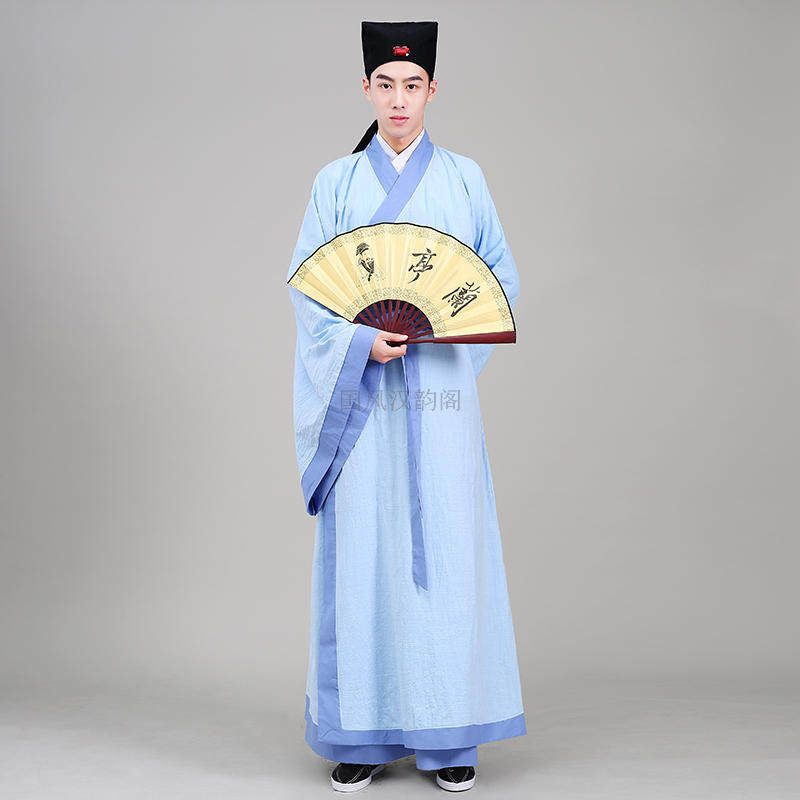 汉月坊原创品牌汉服男直裾礼服正规汉服礼服日常演出服非古装_虎窝淘