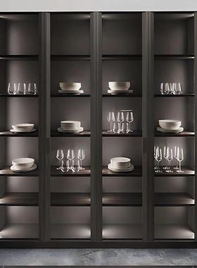 现代样板间会客厅酒柜装饰品摆件会所餐厅家用玻璃酒杯高级感轻奢