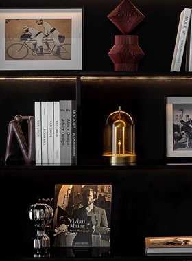 轻奢售楼样板间创意饰品摆件组合室内书柜书房抽象装饰陈列柜摆设